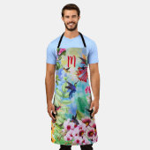 Monogram Humming Birnen mit Blume Schürze (Getragen)