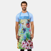 Monogram Humming Birnen mit Blume Schürze (Getragen)