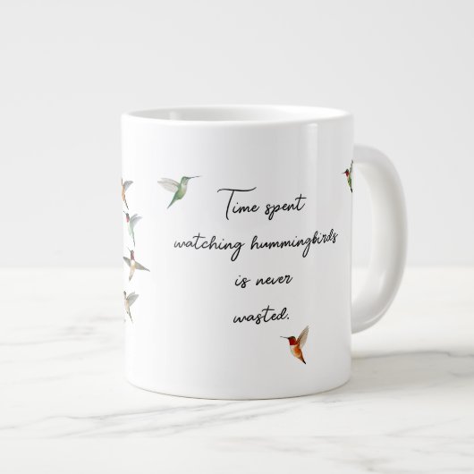 Monogram Hummingbird Jumbo-Tasse (Vorderseite Rechts)