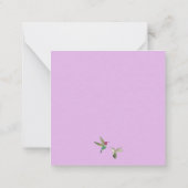 Monogram Hummingbird Mitteilungskarte (Rückseite)
