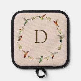 Monogram Hummingbird Topflappen
