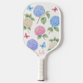 Monogram Hydrangea & Butterfly Pickleball-Schläger Pickleball Schläger (Rückseite)