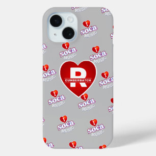 MONOGRAM I LIEBE SOCA auf GRAU Case-Mate iPhone Hülle