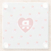 MONOGRAM I  LOVE SOCA auf GRAU Glasuntersetzer (Rückseite)