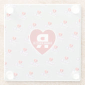 MONOGRAM I LOVE SOCA on GREY Glasuntersetzer (Rückseite)