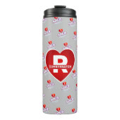 MONOGRAM I  LOVE SOCA on GREY Thermosbecher (Vorderseite)