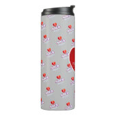 MONOGRAM I  LOVE SOCA on GREY Thermosbecher (Nach links gedreht)