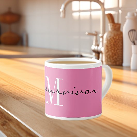 Monogram, ich bin ein Überlebender, 6oz Pink Spezi Espressotasse