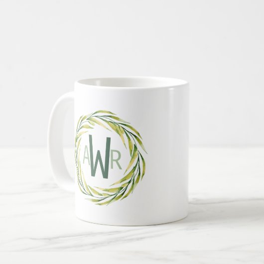 Monogram ID667 für Aquarellrahmen Kaffeetasse (Vorderseite Links)
