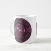 Monogram Ihre Name Plum Wirbel Tasse (Vorderseite Links)