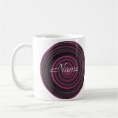 Monogram Ihre Name Plum Wirbel Tasse (Links)