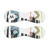 Monogram Illustration of a grungy city scape Baseball (Paneele)