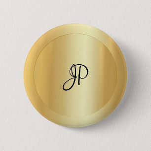 Monogram Imitat Gold Elegante Hinzufügen Ihres Te Button