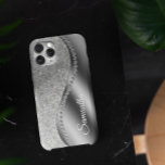 Monogram-Imitate Diamond Silver Blende Case-Mate iPhone Hülle<br><div class="desc">Jeder Glitzer oder Diamanten im Design sind Fotos und simuliert. Dieses Design kann in dem Bereich personalisiert werden, der durch das Ändern des Fotos und/oder Textes zur Verfügung gestellt wird. Sie können auch angepasst werden, indem Sie auf Vorlage personalisieren klicken und dann auf die Schaltfläche klicken, um weitere Optionen anzupassen,...</div>