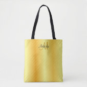 Monogram Imitate Gold Elegante Moderne Vorlage Tasche (Vorderseite)