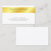 Monogram Imitate Gold Metallic Look Moderne Elegan Visitenkarte (Vorne/Hinten)