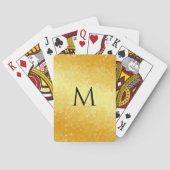 Monogram Imitate Gold Metallic Look Template Spielkarten (Rückseite)