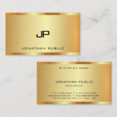 Monogram Imitate Gold Moderner Beruflicher Luxus Visitenkarte (Vorne/Hinten)