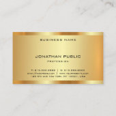 Monogram Imitate Gold Moderner Beruflicher Luxus Visitenkarte (Rückseite)