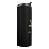 Monogram Imitate Gold Name Thermal Tumbler Thermosbecher (Nach links gedreht)