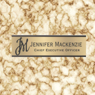Monogram Imitate Gold Office Türsignaturen Türschild