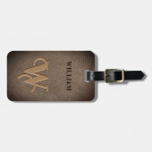 Monogram Imitate Leather Dunkelbraun Gepäckanhänger (Vorderseite horizontal)