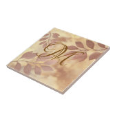 Monogram Imitate Rose Gold Blätter Keramik Tile Fliese (Seite)