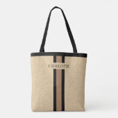 Monogram Imitats Burlap Jute Tasche (Rückseite)