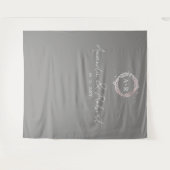 Monogram Imitats Foil Blätter Hochzeitshintergrund Wandteppich (Vorderseite (Horizontal))