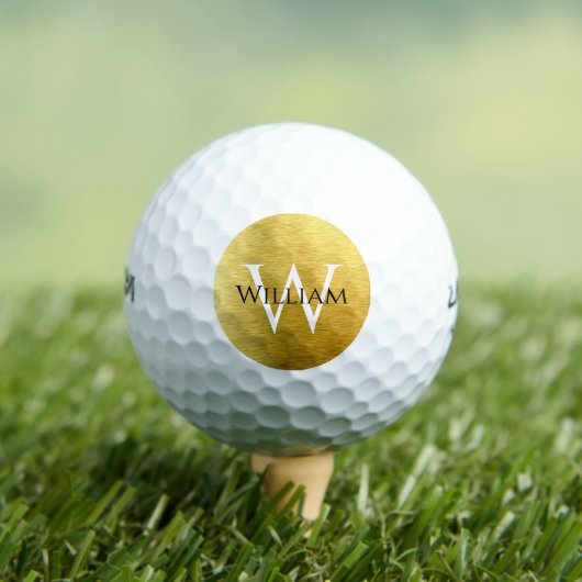 Monogram Imitats Gold Foil Moderner Individuelle N Golfball (Insitu T-Shirt)