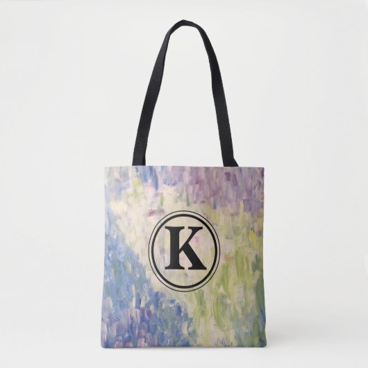 Monogram Impressionismus Abstrakte Lacktasche Tasche (Vorderseite)