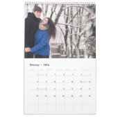 Monogram in Crest Elegant Family Photo Ivory Gold Kalender (Feb 2026)
