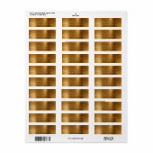 Monogram in Laurel Wreath Gold Rücksendeadresse (Vorne)