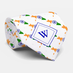 Monogram INDIAN FLAG of India Krawatte