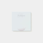 Monogram Individuelle Name Angel Feather Light Blu Post-it Klebezettel (Vorderseite)