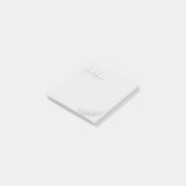 Monogram Individuelle Name Angel Feather Light Gra Post-it Klebezettel (angewinkelt)