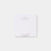 Monogram Individuelle Name Angel Feather Lilac Gra Post-it Klebezettel (Vorderseite)