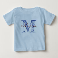 Monogram Individuelle Name Blue Baby Boy