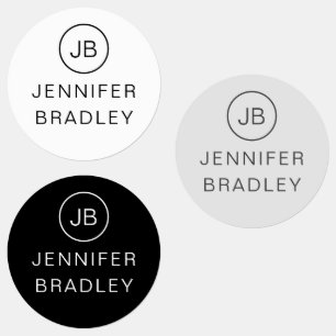 Monogram Individuelle Name Closing Tags Schulzeich Etiketten