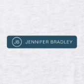 Monogram Individuelle Name Clothing Tags Blue Red Etiketten (Design 1)