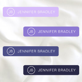 Monogram Individuelle Name Clothing Tags Lila Lila Etiketten