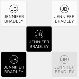 Monogram Individuelle Name Clothing Tags Schwarz-w Etiketten