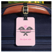 Monogram-Individuelle Name für Pickleball Gal Padd Gepäckanhänger