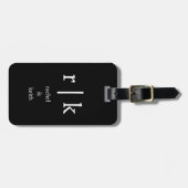 Monogram Individuelle Name Geschenk Gefallen Schwa Gepäckanhänger (Vorderseite horizontal)