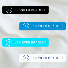 Monogram Individuelle Name Modern Boy Girl Etiketten