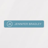 Monogram Individuelle Name Modern Colorful Girl Etiketten (Design 1)