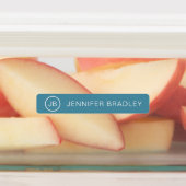 Monogram Individuelle Name Modern Colorful Girl Etiketten (Befestigt)