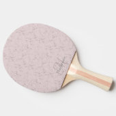 Monogram Individuelle Name Pink Gray Marble Muster Tischtennis Schläger (Seitenansicht)
