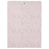 Monogram Individuelle Name Pink Gray Marmordesign Klemmbrett (Rückseite)