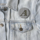 Monogram Initial A Hydrangea Floral Button (Beispiel)